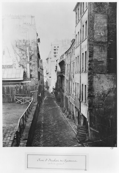 Rue Saint-Nicolas-du-Chardonnet, from the street Traversine, Paris by Charles Marville